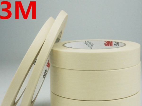3m200美紋紙膠帶 汽車(chē)美容噴漆遮蔽膠帶 無(wú)痕不殘膠耐高溫膠帶